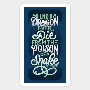 Dragon Die from the Poison of a Snake Sticker